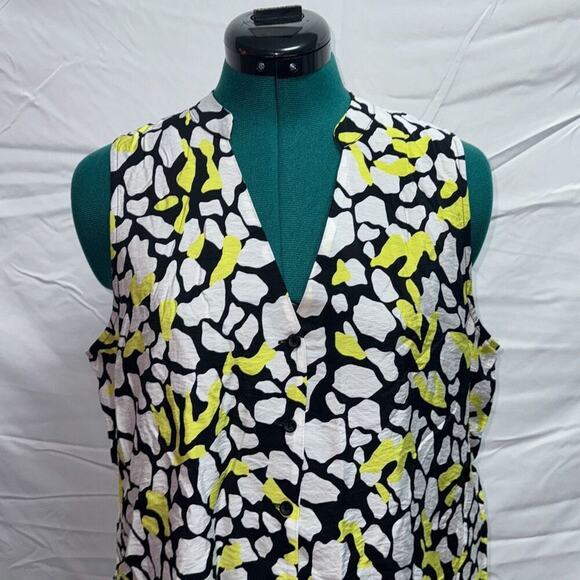 Nine West Abstract Print Drop Waist Dress | Sz M - Picture 4 of 7